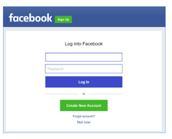 Facebook का Password change karne ke liye log in kare